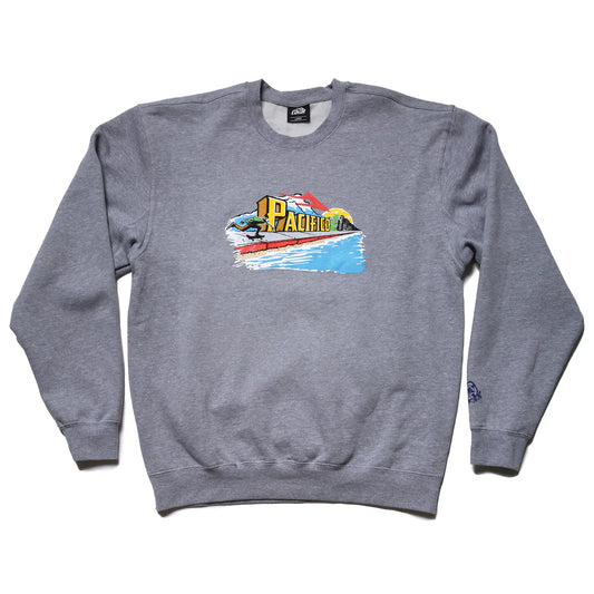 Lakai Push Crewneck Sweatshirt - Heather Grey - Bow Shock Marketplace
