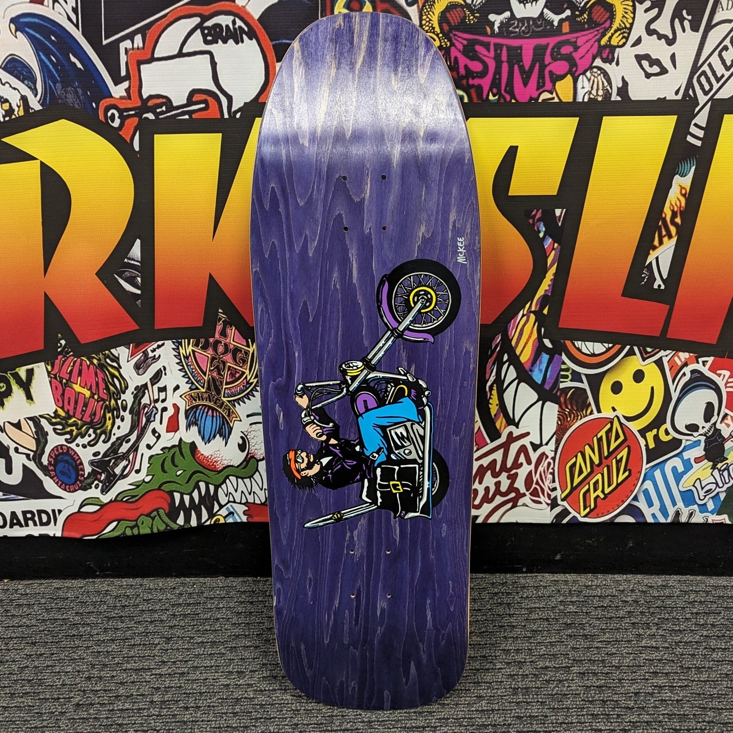 Prime Marc McKee Sticker-O-Rama "Easy Rider" Skateboard Deck - Bow Shock Marketplace