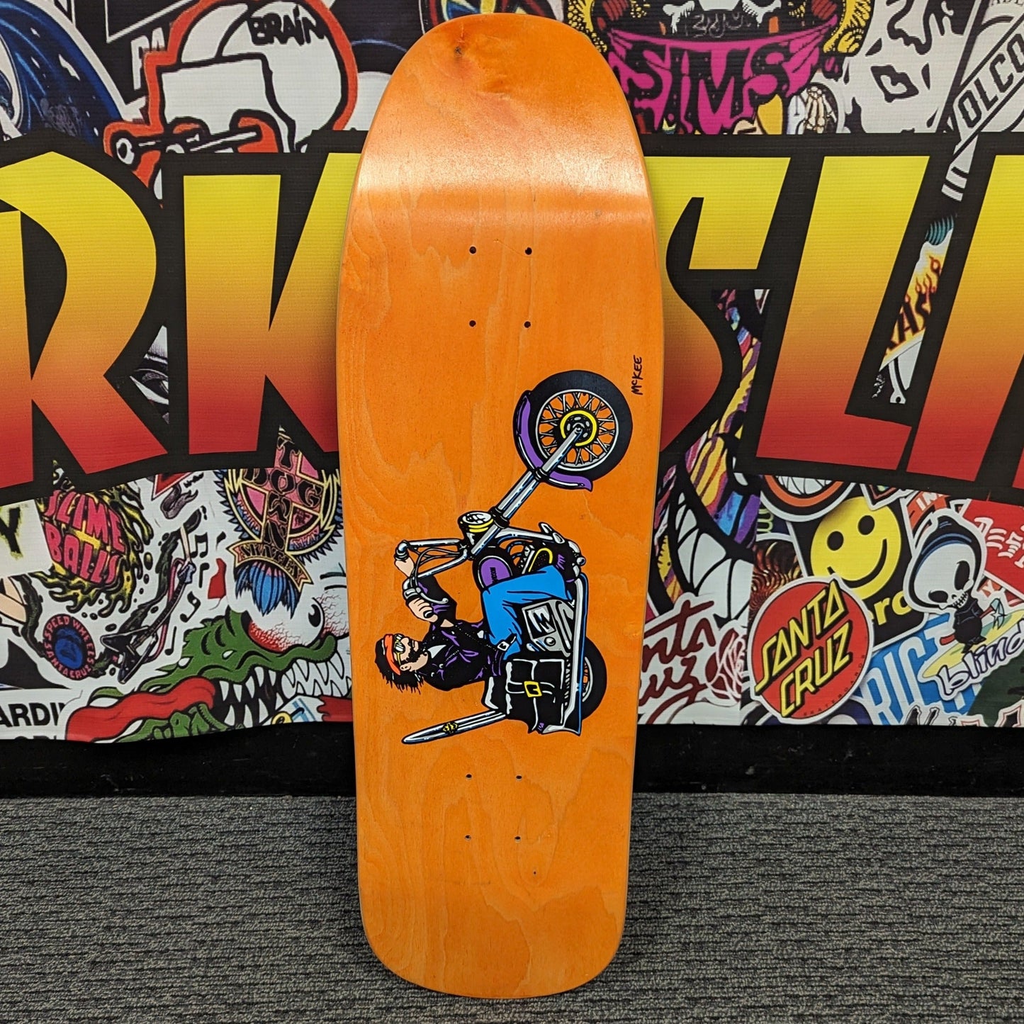 Prime Marc McKee Sticker-O-Rama "Easy Rider" Skateboard Deck - Bow Shock Marketplace