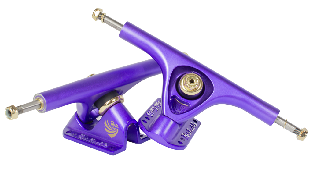 V3 Hollow Lite 180mm 50º Longboard Trucks Purple Satin