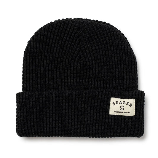 Seager Service Waffle Knit 2.0 Black Beanie