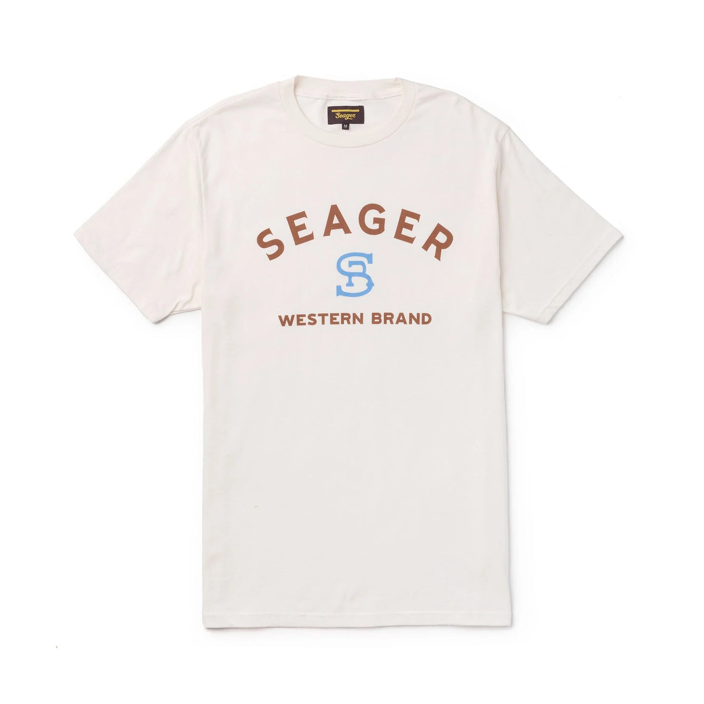 Seager Branded Vintage White S/s Shirt