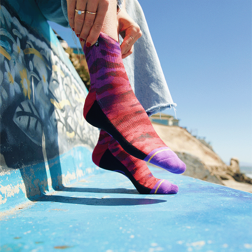 Water Color Quarter Crew Socks 3-Pack