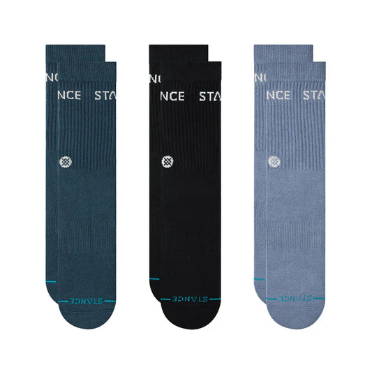 Stance Origin Crew 3 Pack Indigo Socks