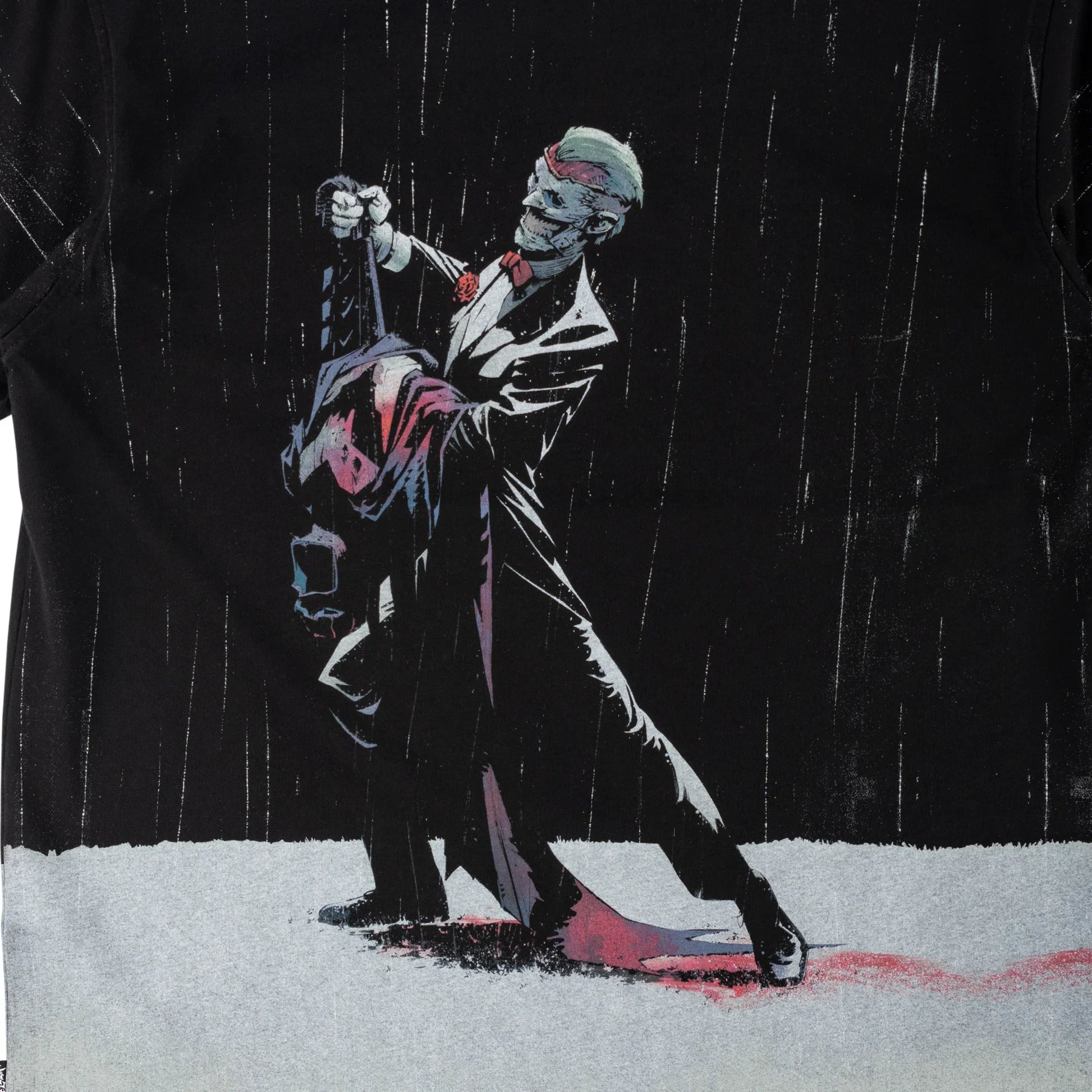 Welcome x Batman Rain Dance All-Over Print Boxy Knit Tee - Black - Bow Shock Marketplace