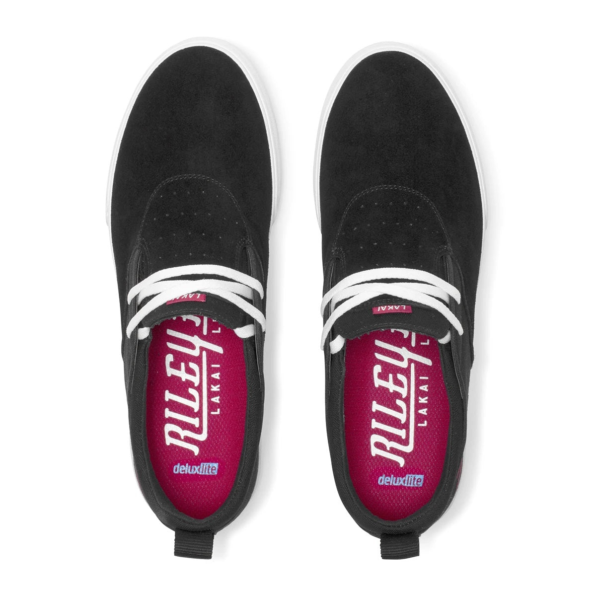 Lakai Shoes Riley 2 - Black/Red Suede - Bow Shock Marketplace