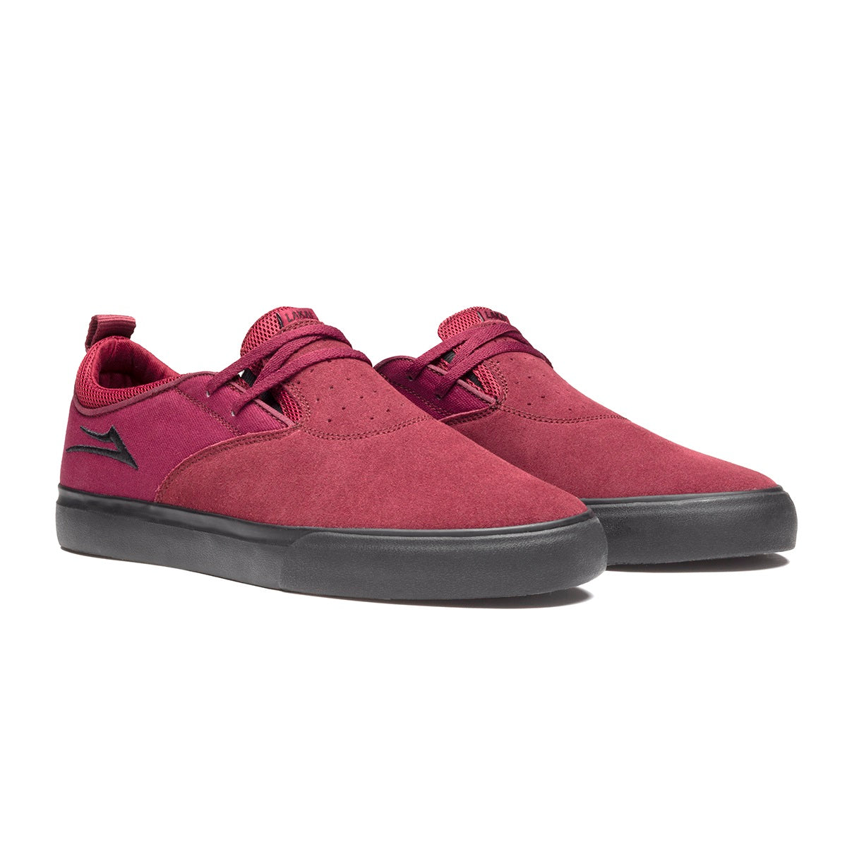 Lakai Shoes Riley 2 - Burgundy/Black Suede - Bow Shock Marketplace