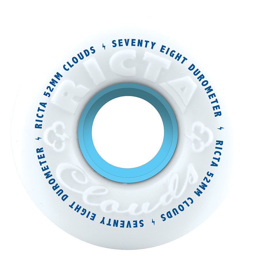 Ricta Clouds White 78a 52mm Cruiser Skateboard Wheels