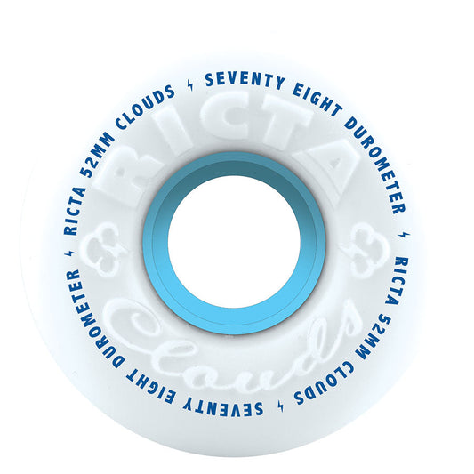 Ricta Clouds White 78a 52mm Cruiser Skateboard Wheels
