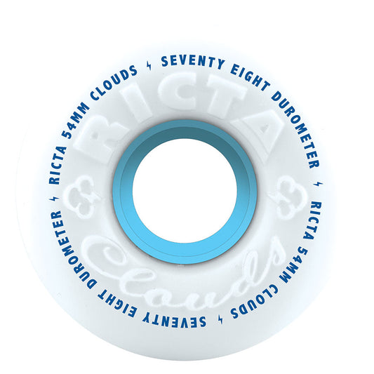Ricta Clouds White 78a 54mm Cruiser Skateboard Wheels