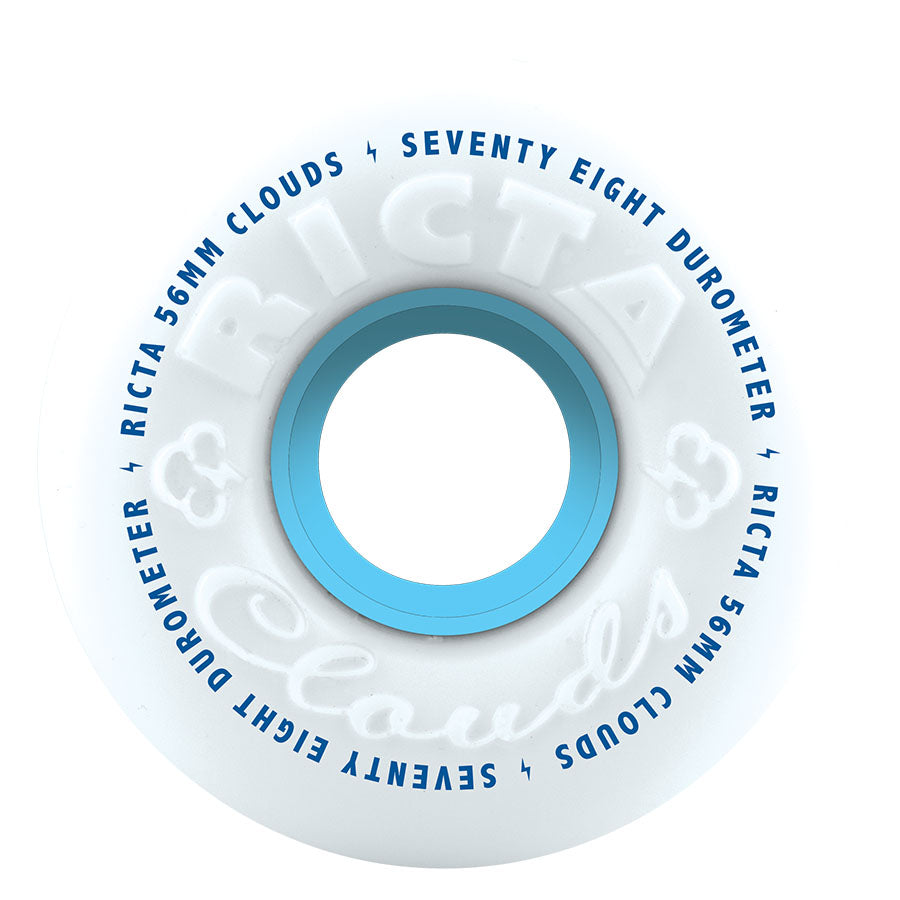 Ricta Clouds White 78a 56mm Cruiser Skateboard Wheels
