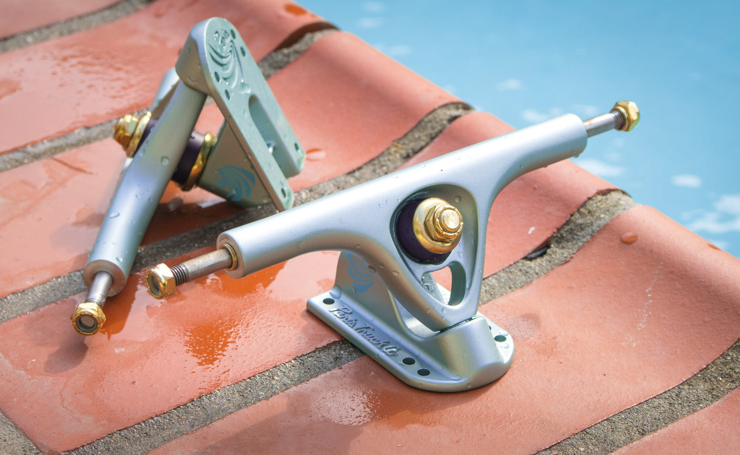 V3 180mm 50º Longboard Trucks Crystal Blue
