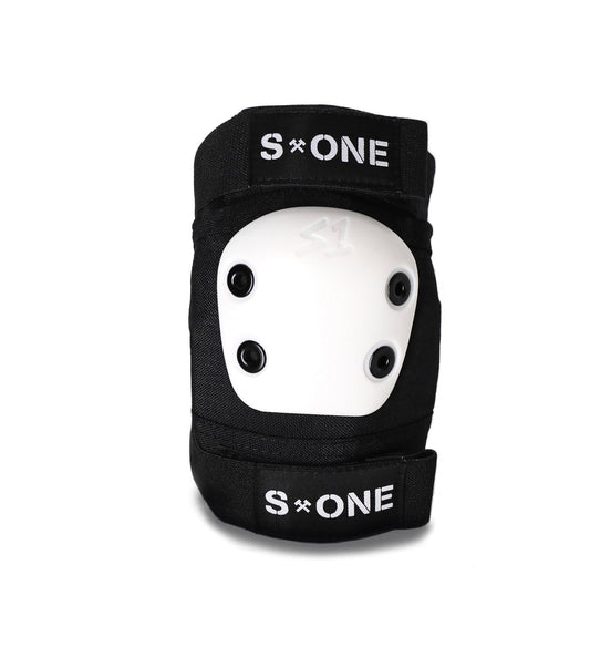 S1 Pro Elbow Pads - Black/White - Bow Shock Marketplace
