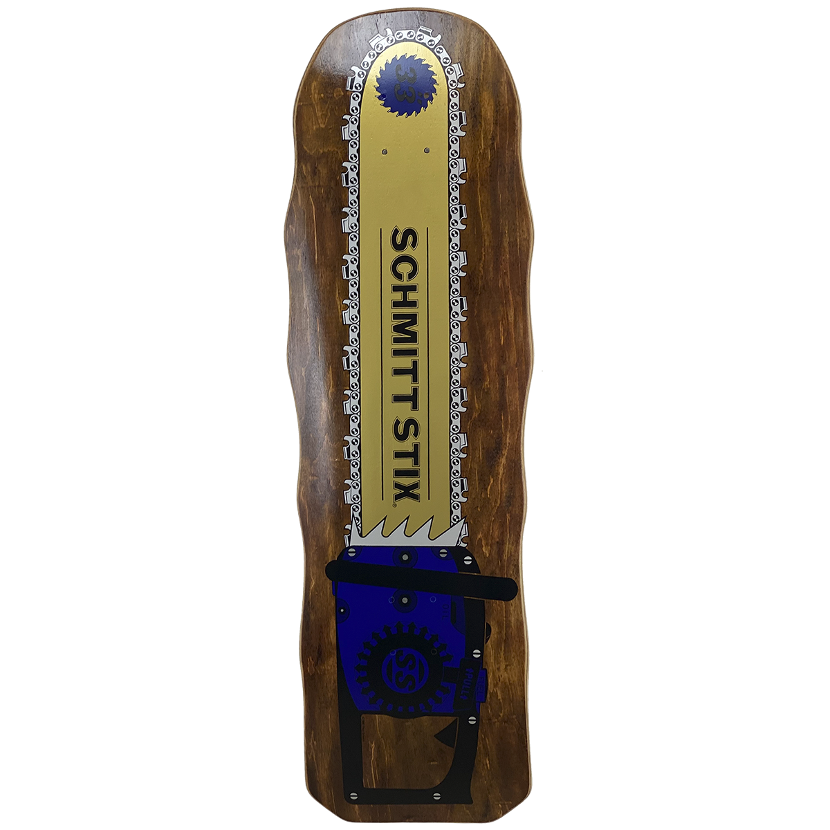 Schmitt Stix Chainsaw 10" Skateboard Deck - Bow Shock Marketplace