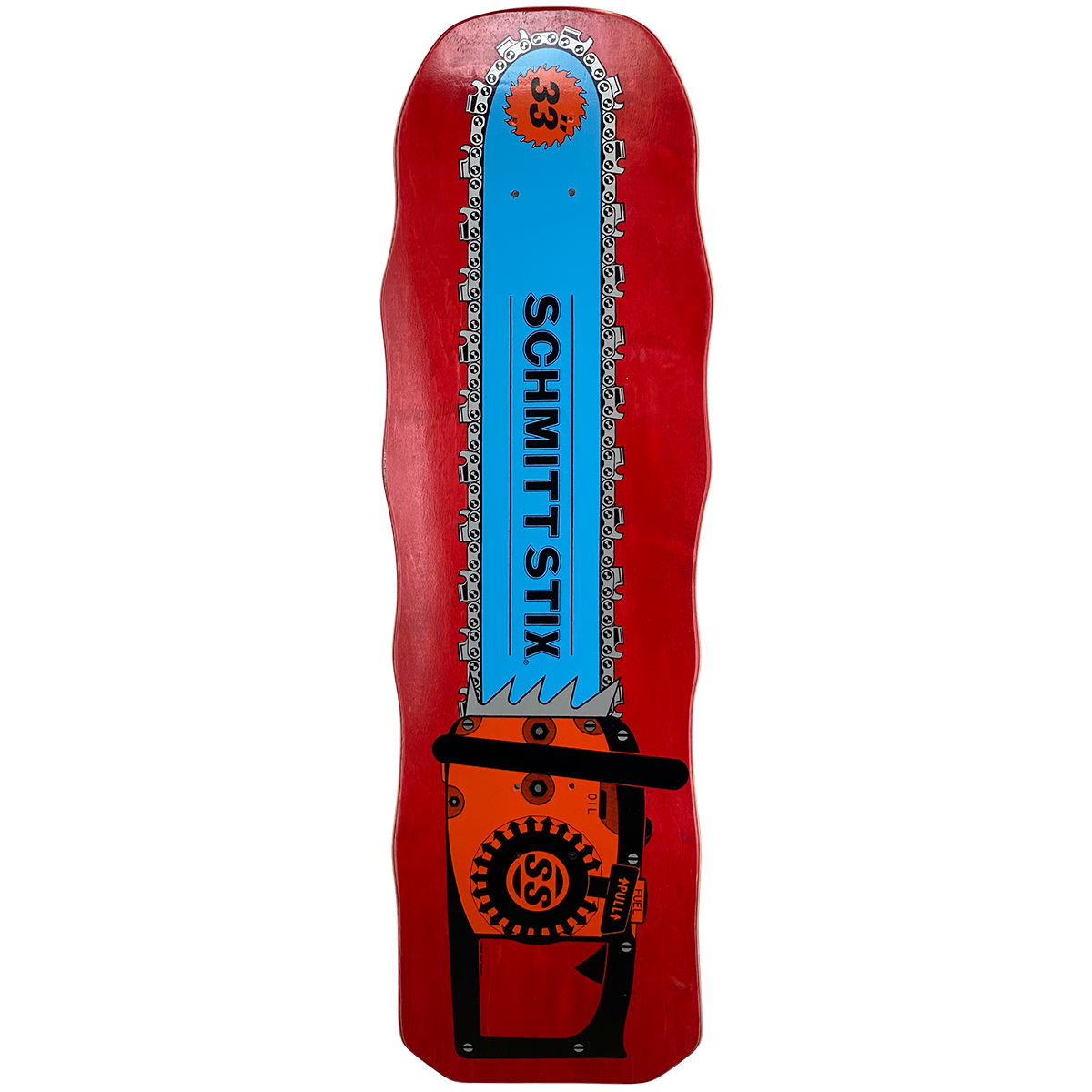 Schmitt Stix Chainsaw 10" Skateboard Deck - Bow Shock Marketplace