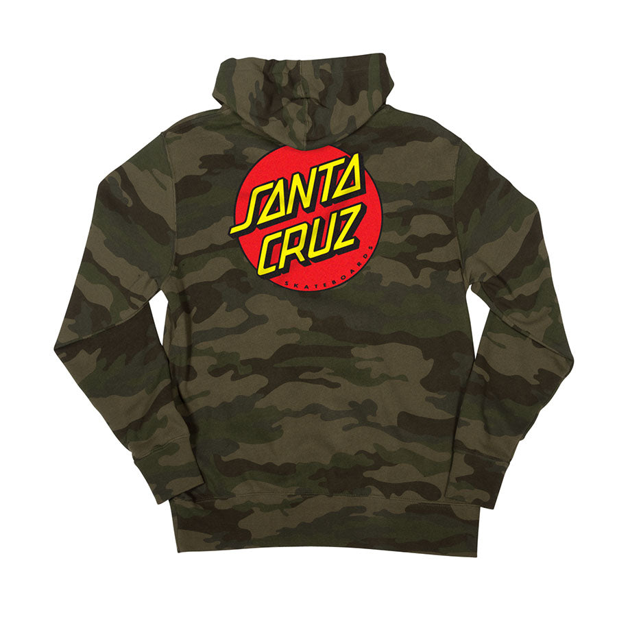 Santa Cruz Classic Dot Zip Up Heavyweight Hooded Sweatshirt - Bow Shock Marketplace