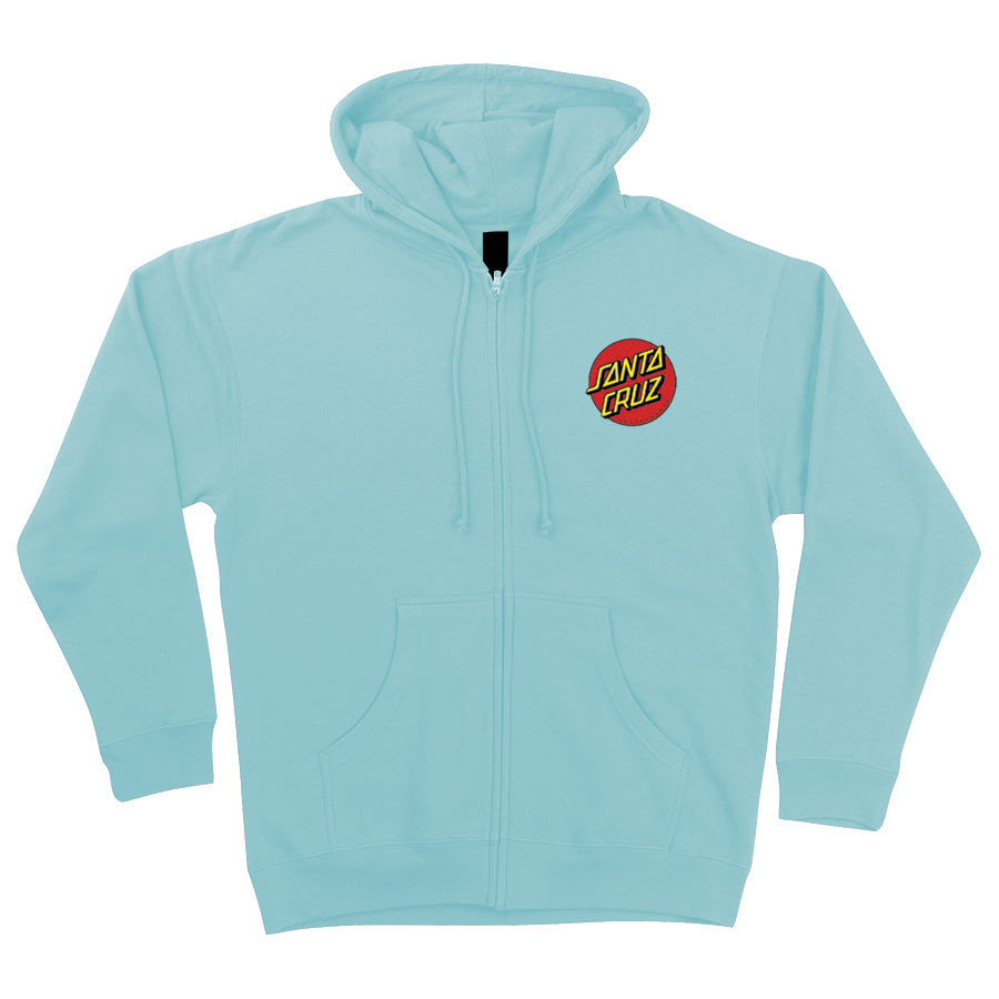 Santa Cruz Classic Dot Zip Up Heavyweight Hooded Sweatshirt - Bow Shock Marketplace