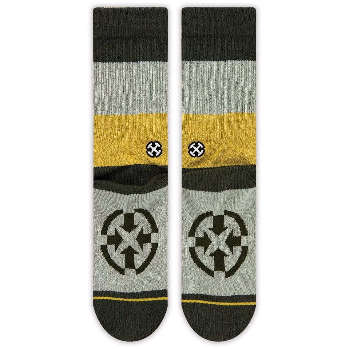 Lichen Stripe Bamboo Crew Socks by Spidey