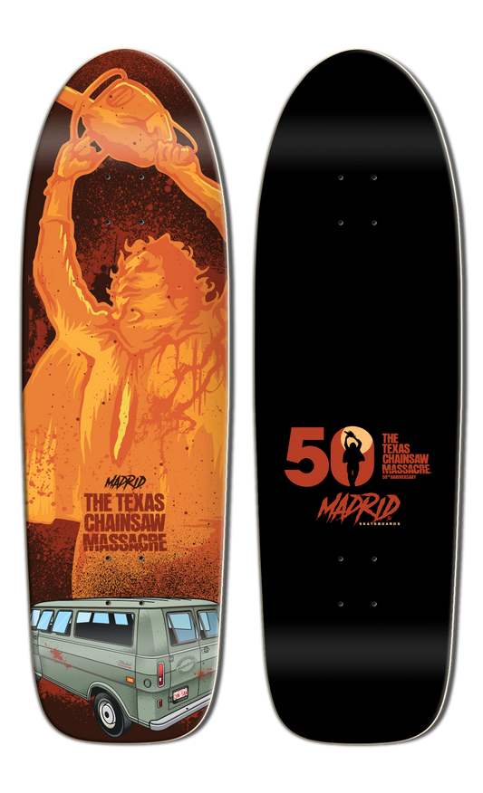 MADRID x TEXAS CHAINSAW MASSACRE SUNBURN POOL TURBO SHAPE 9.8" SKATEBOARD DECK