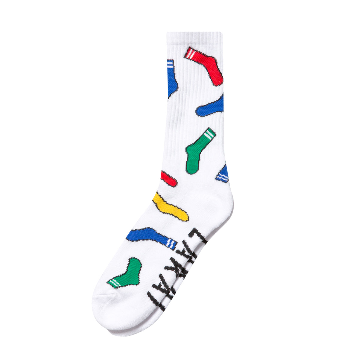 Lakai Cotton Jacquard Crew Sock - White - Bow Shock Marketplace