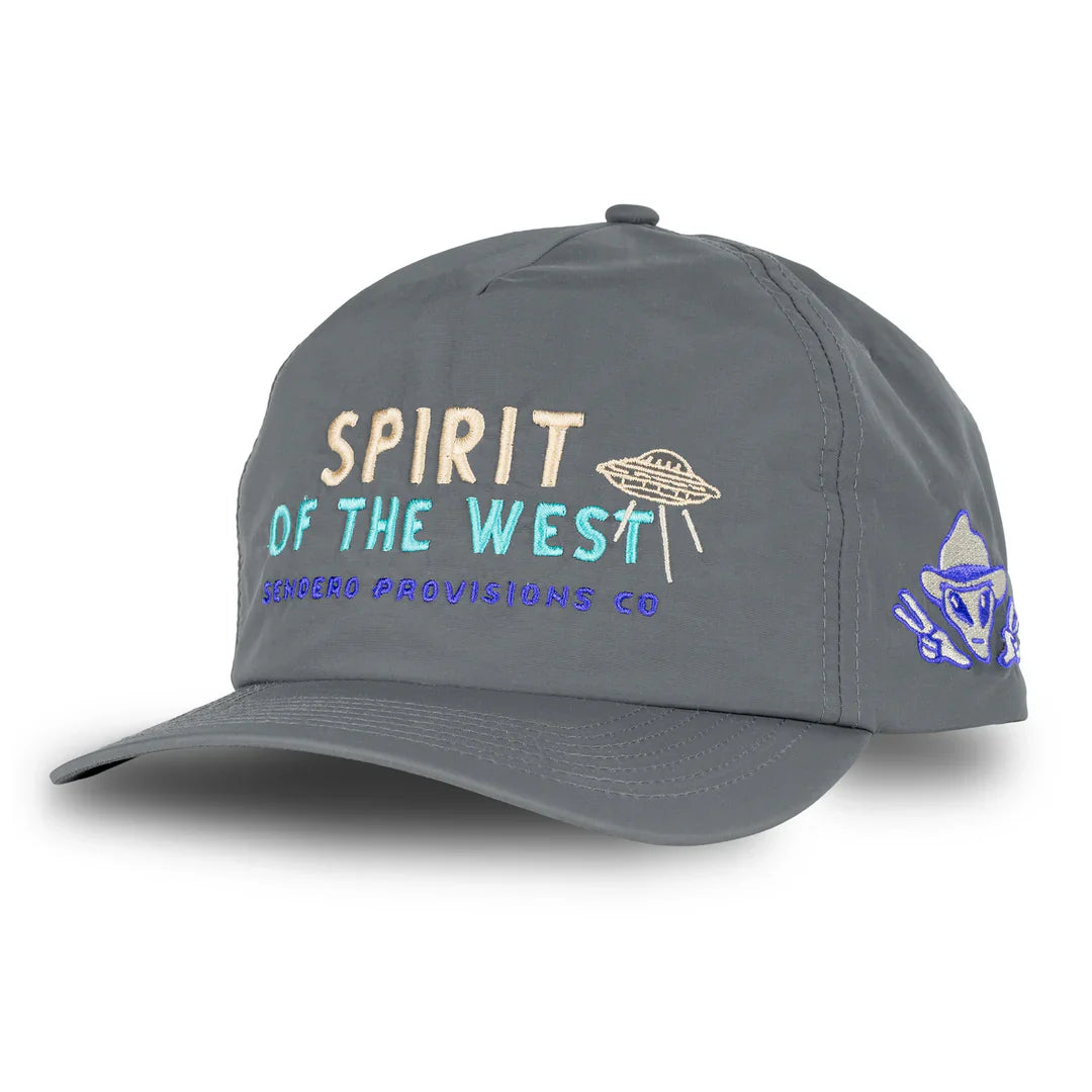 Sendero High Plains Black 5 Panel Unstructured Snapback Hat