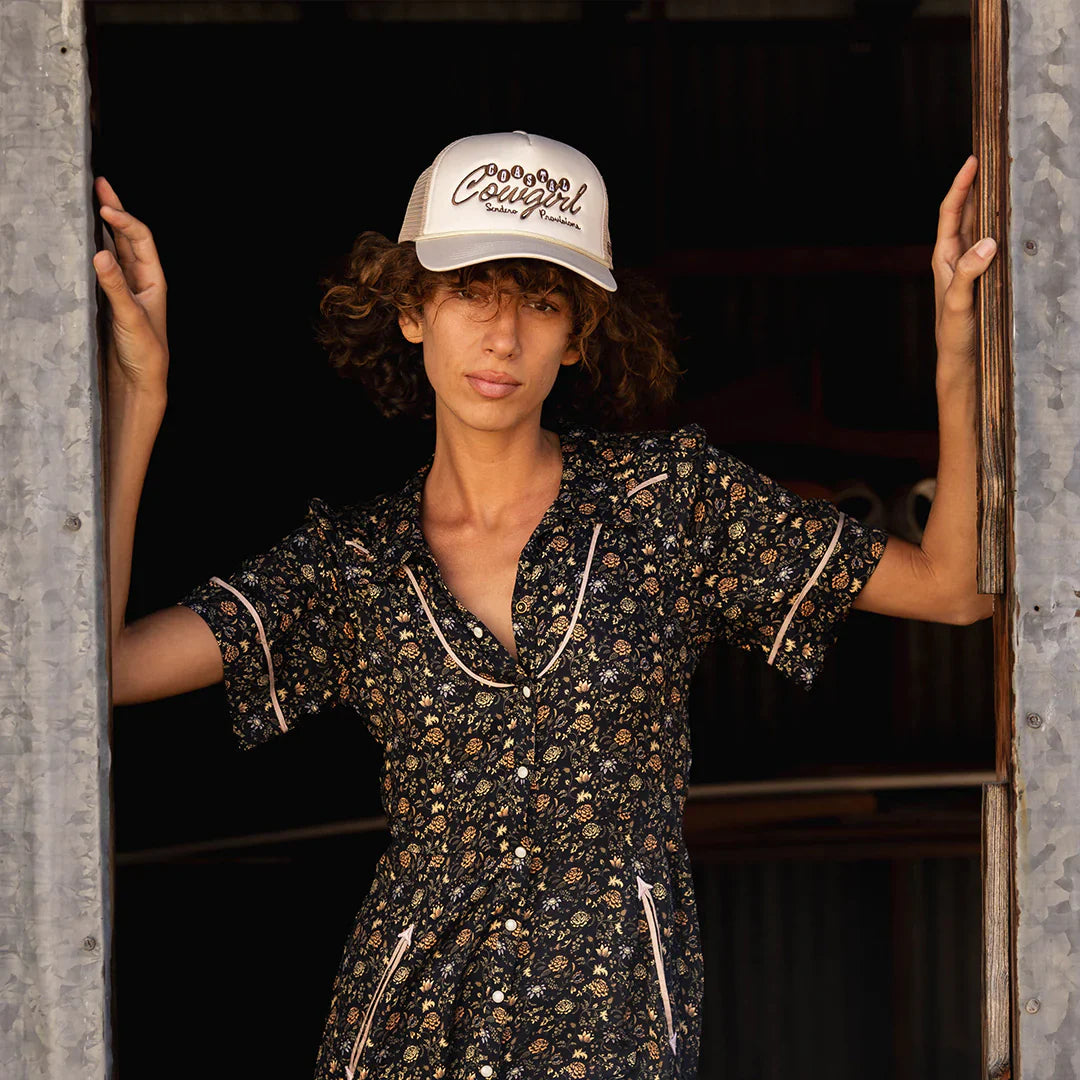 Sendero Coastal Cowgirl Cream Brown Snapback Hat