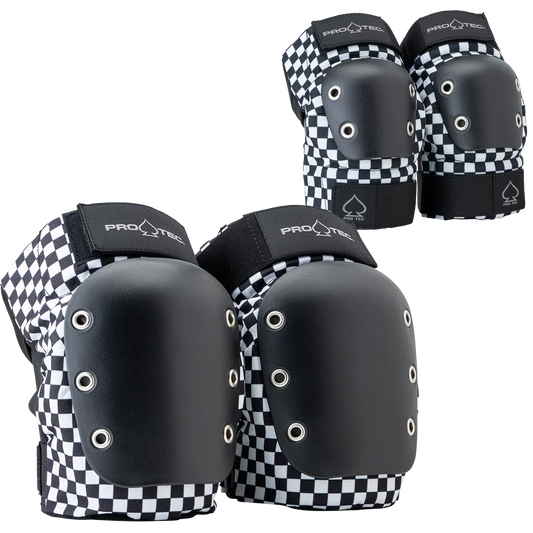 ProTec Street Knee & Elbow Open Back Checker Pad Set