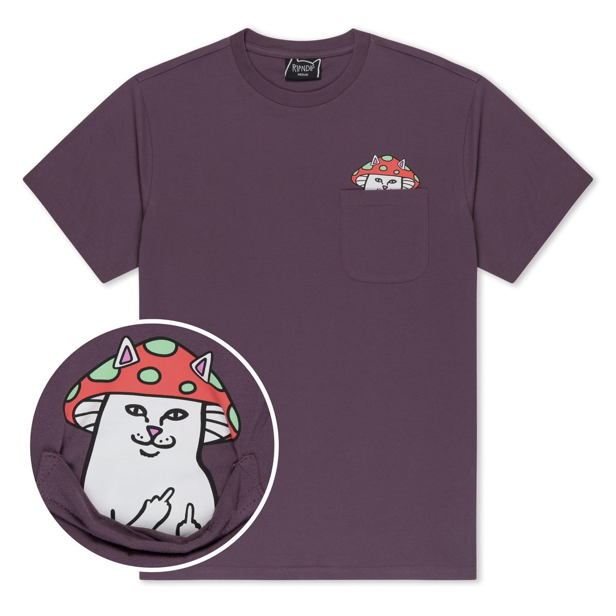 Lord Shroomy Pocket Tee (Dusty Plum)
