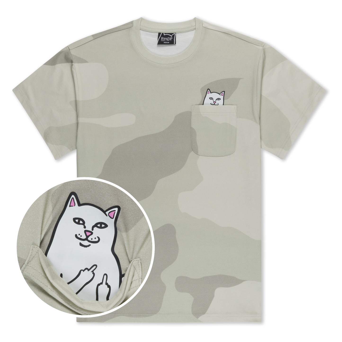 Lord Nermal Pocket Tee (Bone Graffiti Camo)