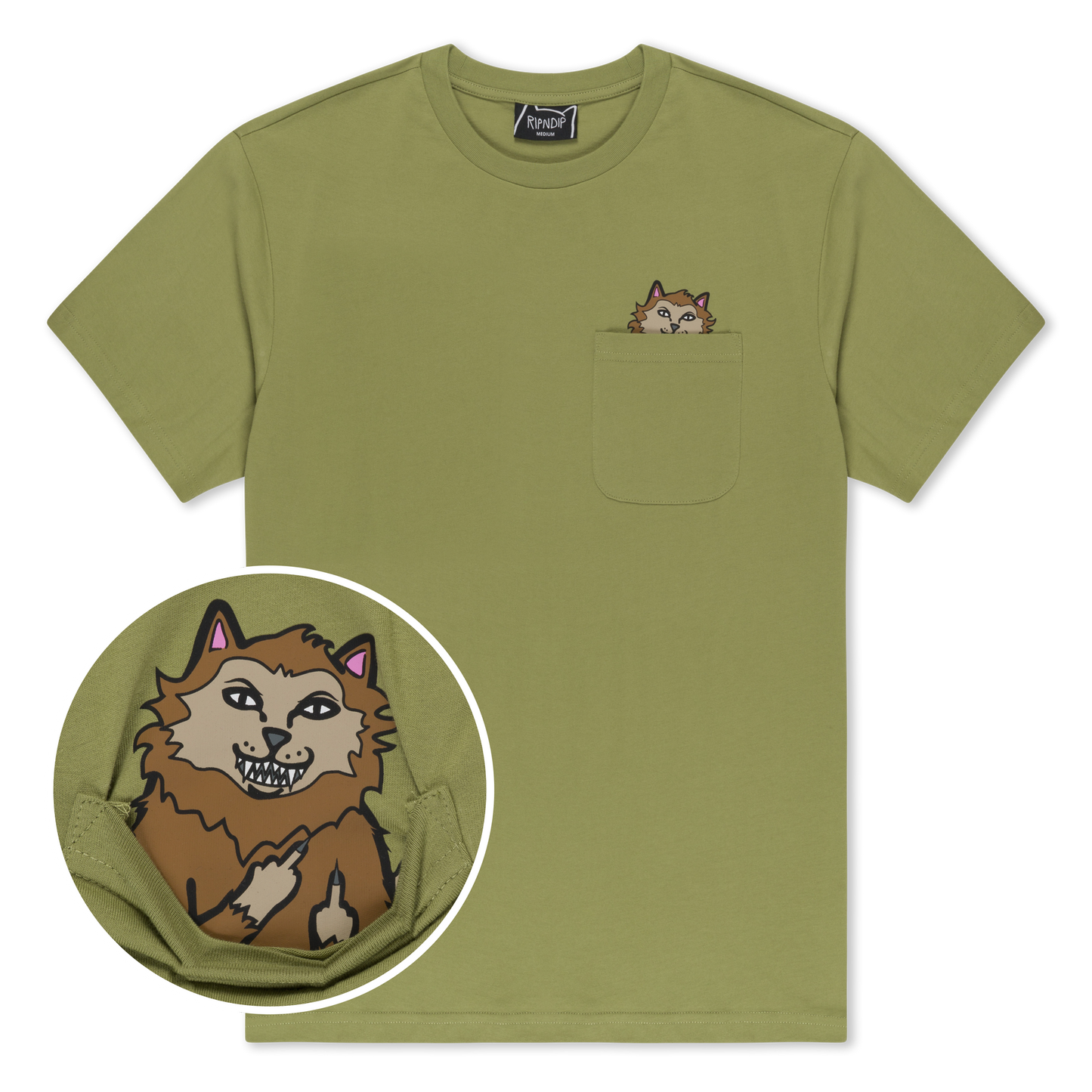 Full Moon Nerm Pocket Tee (Light Forest)
