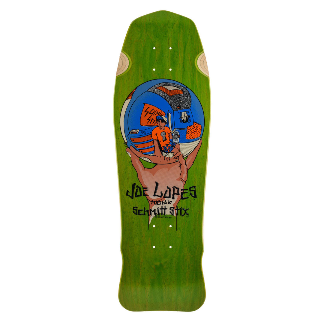 Schmitt Stix Joe Lopes Crystal Ball 9.875" Skateboard Deck - Bow Shock Marketplace