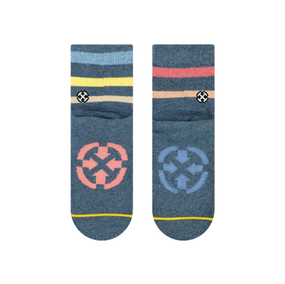 Merge4 Rhythm Stripe Plant Dye Quarter Crew Socks