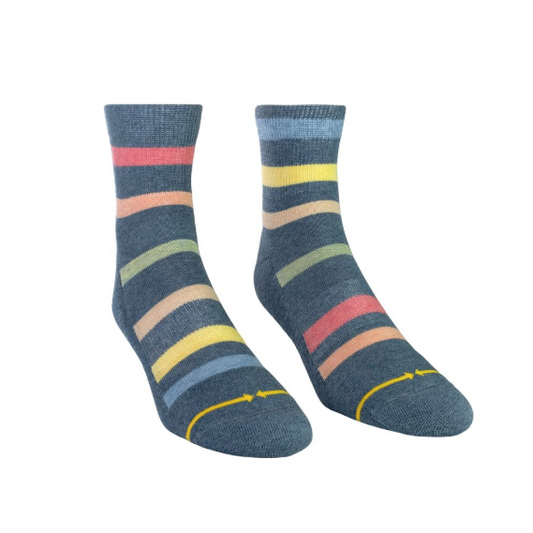 Merge4 Rhythm Stripe Plant Dye Quarter Crew Socks