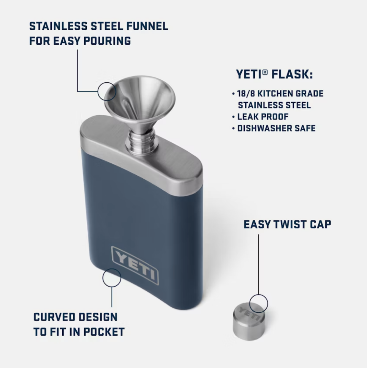 Yeti Flask White