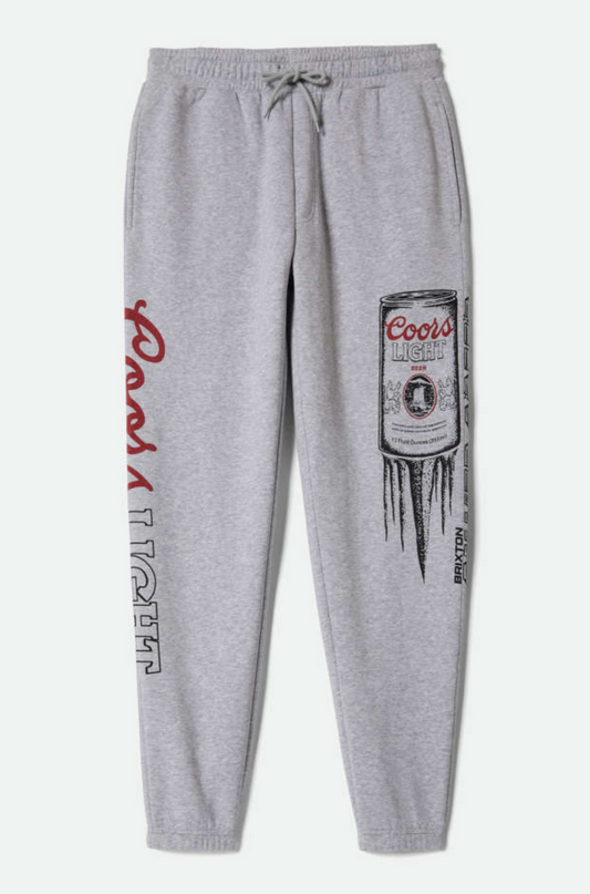 Brixton X Coors Light Silver Speed Heather Grey Sweatpants