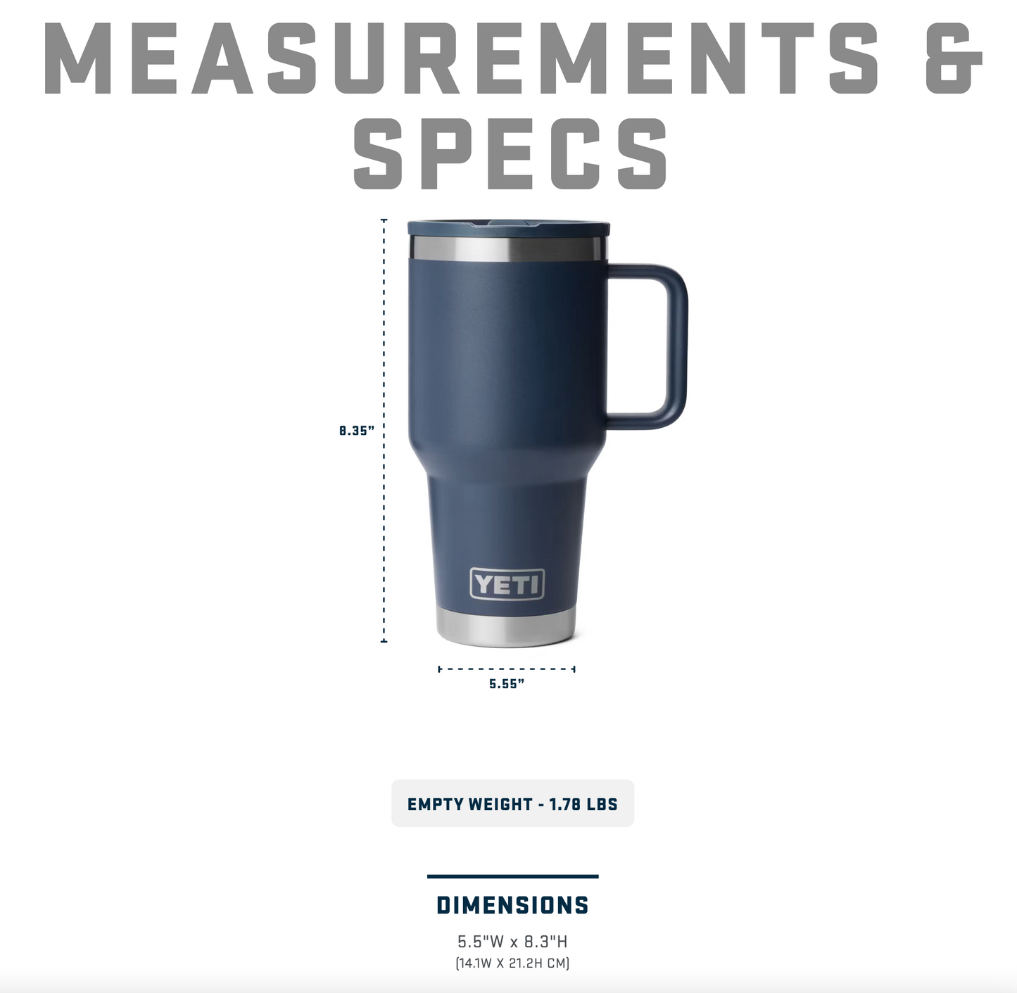 Yeti Rambler 30 oz Straw Travel Mug Black