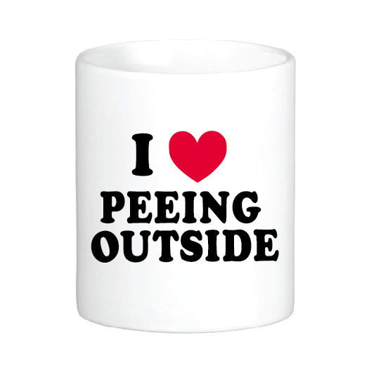 I Heart Peeing Outside Mug