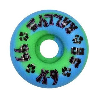 DOGTOWN K-9 "RALLYS" 58MM 99A BLUE/GREEN SWIRL SKATEBOARD WHEELS