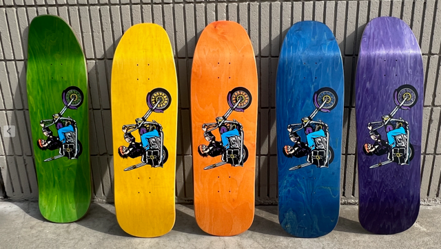 Prime Marc McKee Sticker-O-Rama "Easy Rider" Skateboard Deck - Bow Shock Marketplace