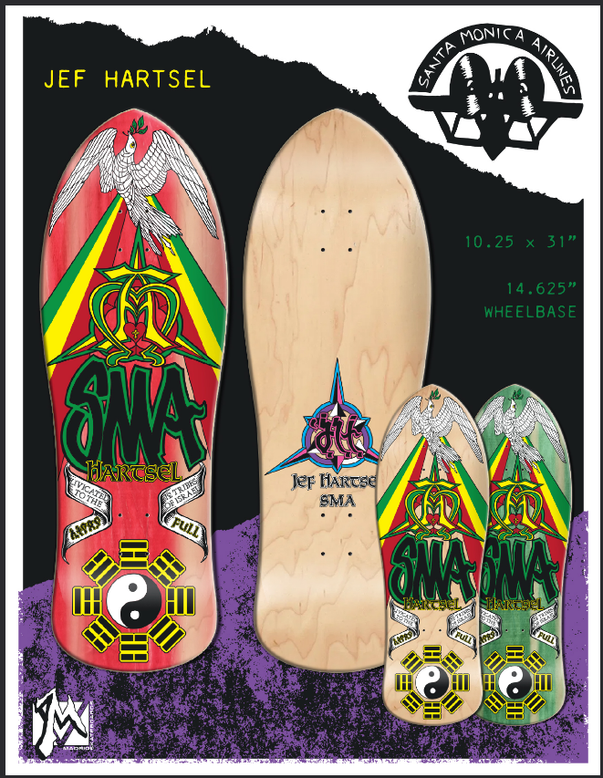 SMA Hartsel Red Stain 10.25" Skateboard Deck