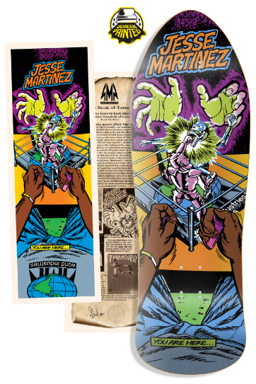 LTD Edition Jesse Martinez Rock'em Sock'em Screenprinted Deck - 10.126