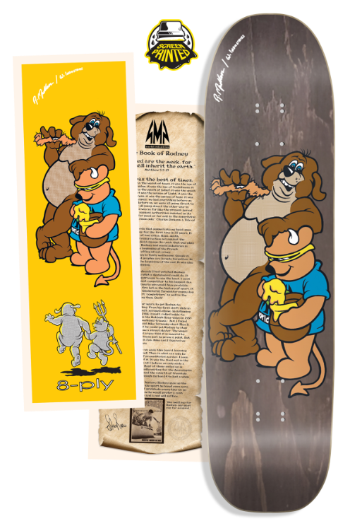 LTD Edition Rodney Mullen Bear Screenprinted Deck - 7.375