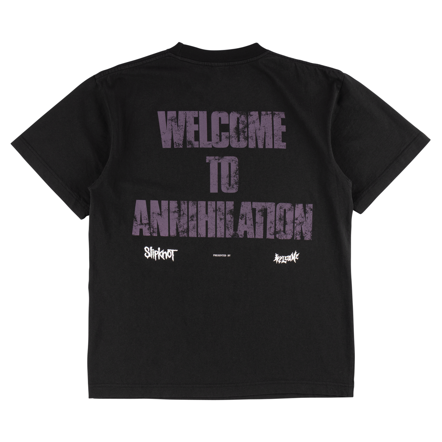 Welcome x Slipknot Annihilation Boxy Garment-Dyed Tee - Black