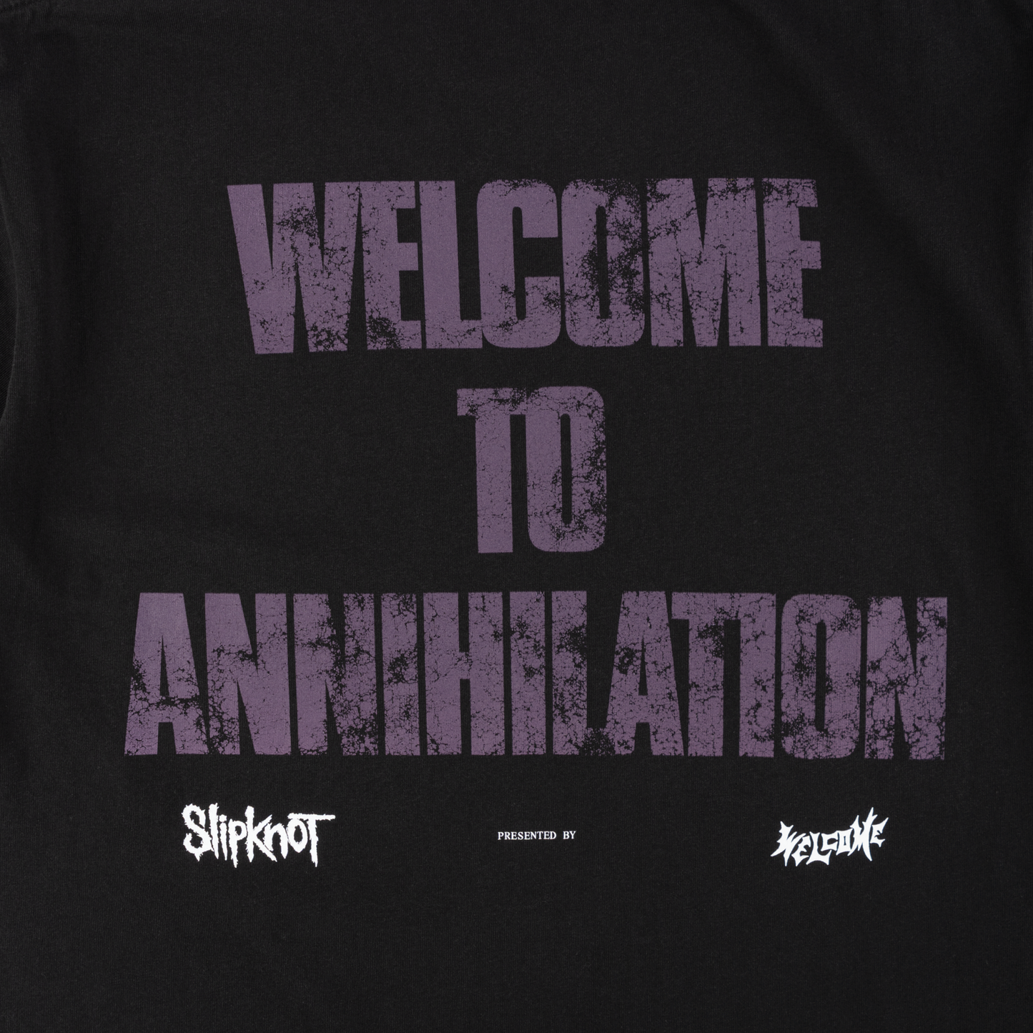 Welcome x Slipknot Annihilation Boxy Garment-Dyed Tee - Black
