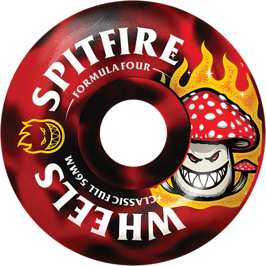 Spitfire Wheels F4 Classic Full Shroom Bighead 56mm 99a - Red/Black (Set of 4)