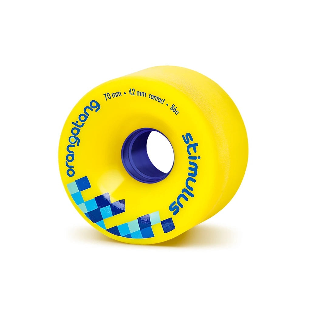 Orangatang Stimulus 70mm 86a Longboard Wheels - Yellow (Set of 4) - Bow Shock Marketplace
