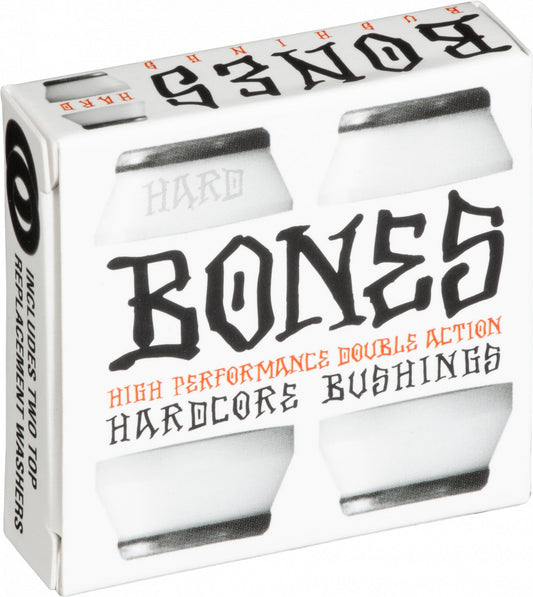 Bones Hardcore Hard Bushings 96a - White/Black (Set of 4) - Bow Shock Marketplace
