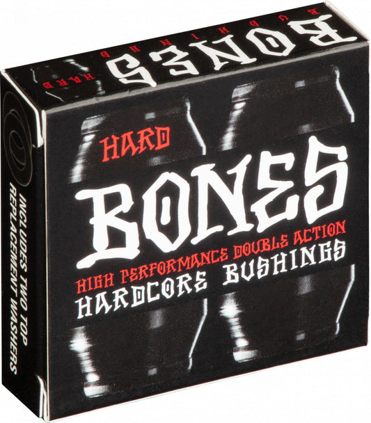 Bones Hardcore Hard Bushings 96a - Black/Black (Set of 4) - Bow Shock Marketplace