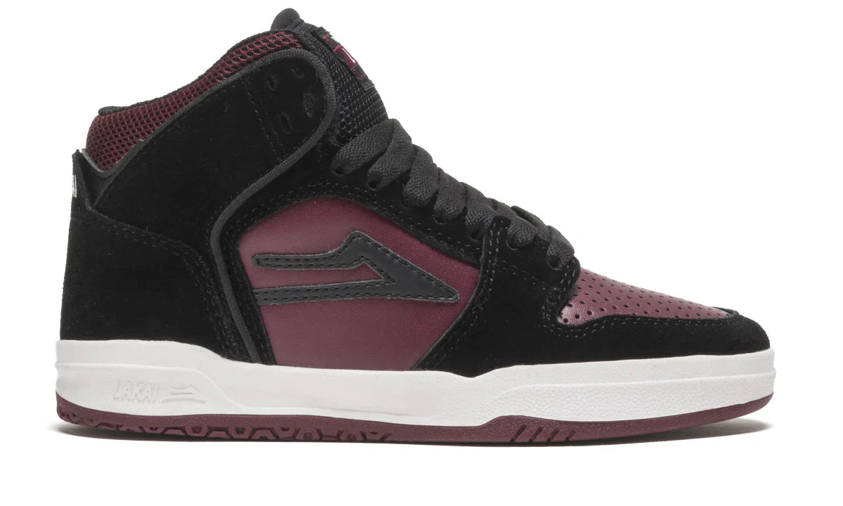 Lakai Shoes Telford Kids - Black/Burgundy Suede - Bow Shock Marketplace