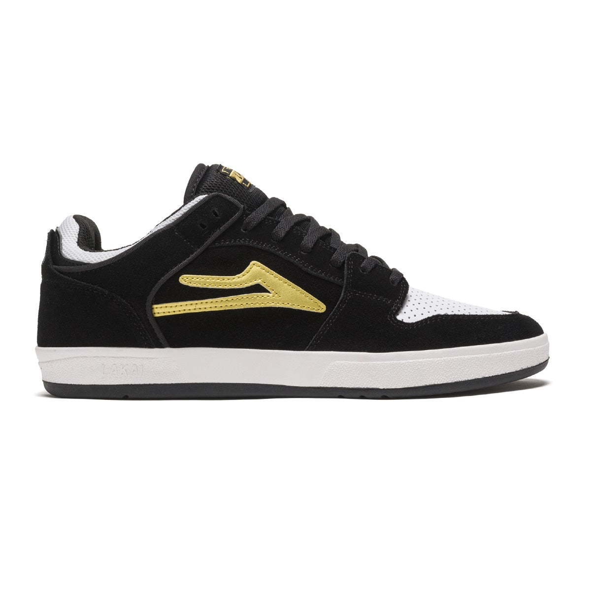 Lakai Shoes Telford Low - Black/Gold Suede - Bow Shock Marketplace